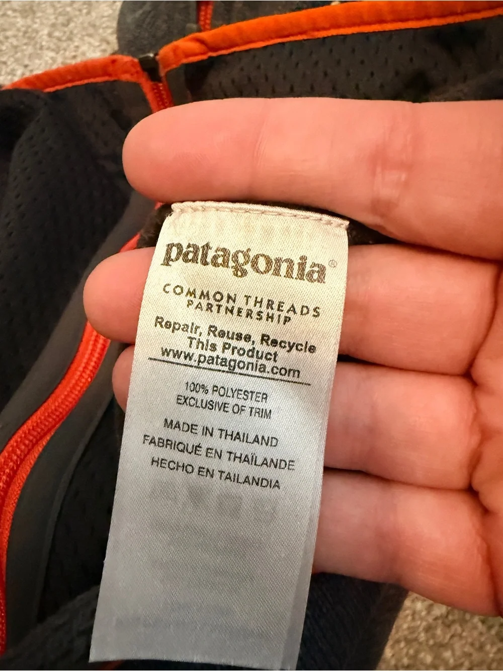Patagonia Performance Better Sweater Jacket Men’s Medium Grey Orange Full Zip